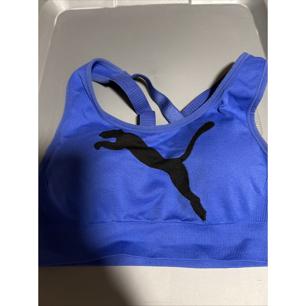 Puma Sports Bra Size Smal. Blue Removable Cups